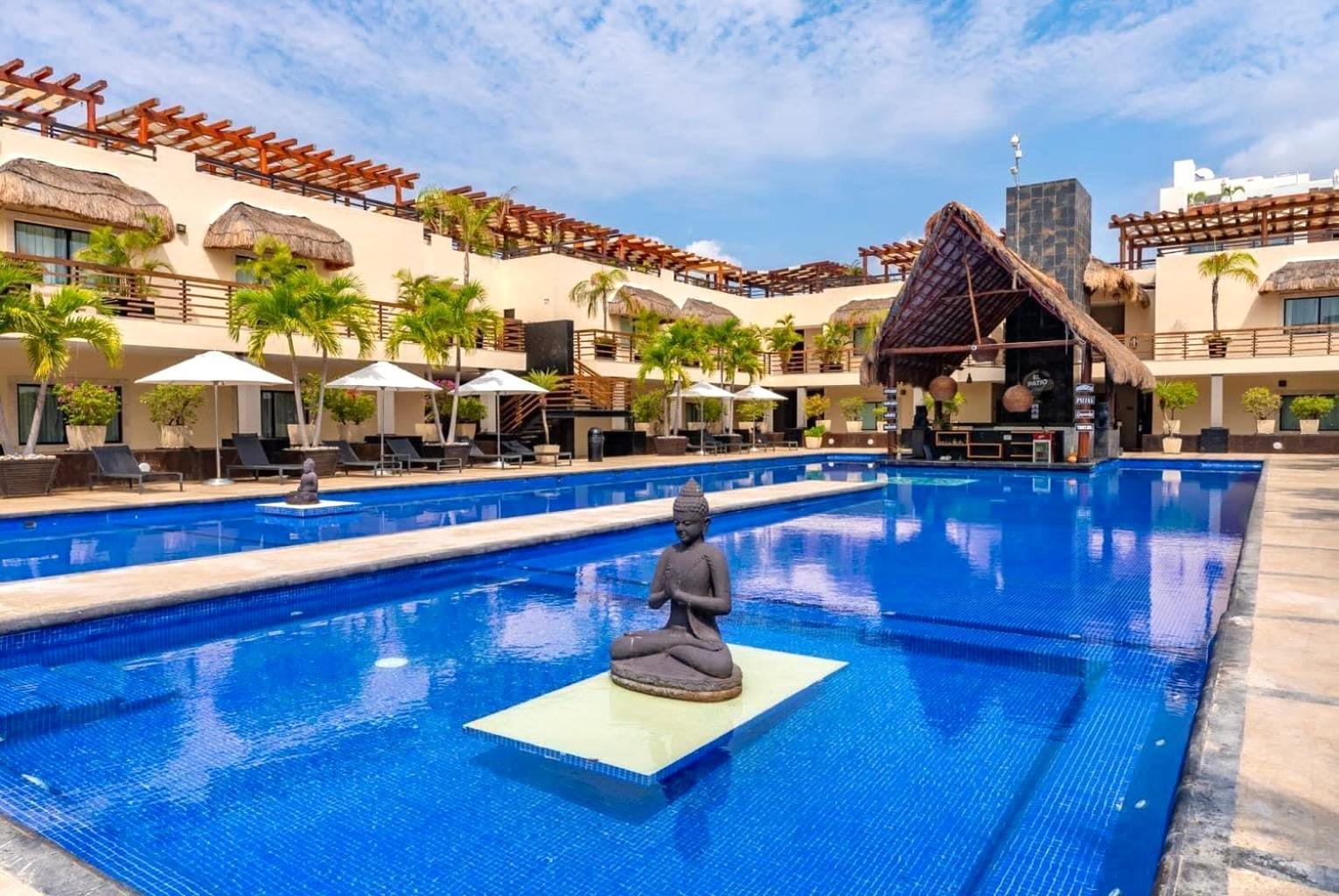 Departamento En Aldea Thai Con Terraza, Vista Al Mar Y Alberca Privada, Para 8 Personas Apartment Playa del Carmen Exterior photo
